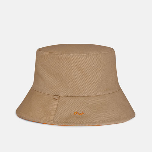 GORRO REVERSIBLE NARANJA/CAMEL, , hi-res